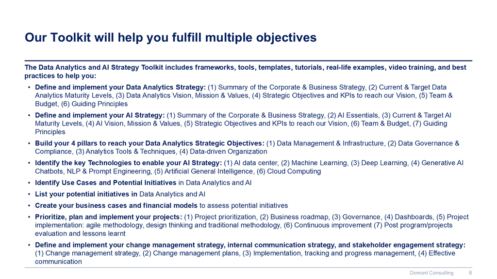 Data Analytics and AI Strategy Toolkit