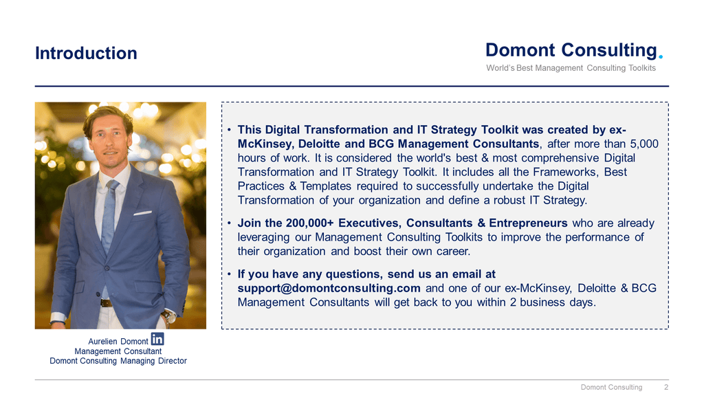 Digital Transformation and IT Strategy Toolkit-Domont Consulting