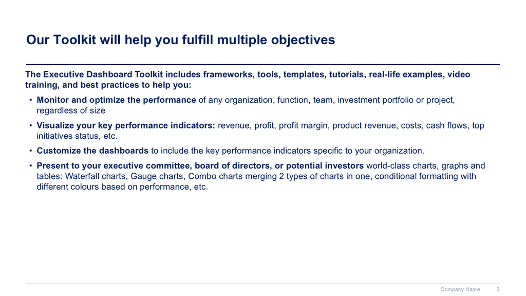 Executive Dashboard Toolkit