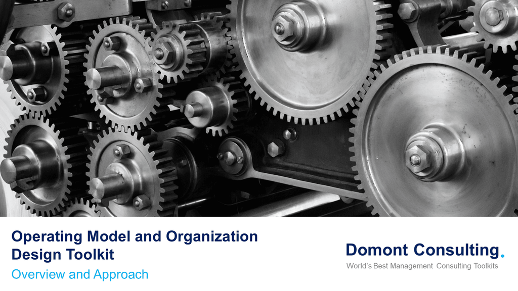 Operating Model and Organization Design Toolkit-Domont Consulting